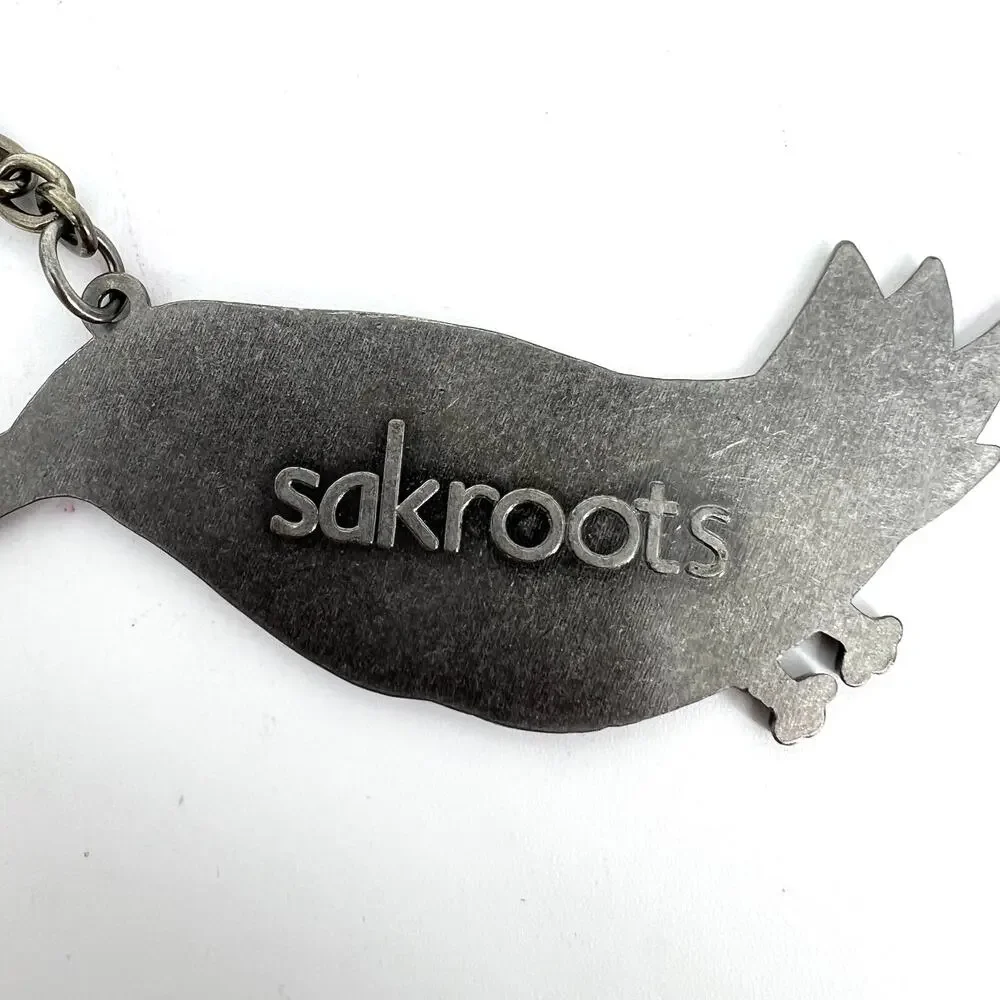 SAKROOTS Peace Bird Sakroots Metal Purse Charm Key Ring 2